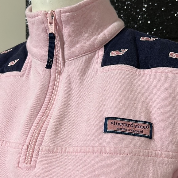 Vineyard Vines Whale Embroidered Shep Shirt Pink French Terry Sz XS - Picture 3 of 12